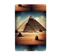 Gpkgsigt Dreaming of the Pyramids of Khufu Printing Tin decorative painting 8x12in Made of tinplate, wear-resistant and durable