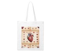 Gpkgsigt Human Anatomy Heart Chart Printing Woman Canvas Tote Bag Strong and durable for traveling, shopping, Daily One Size