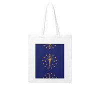 Gpkgsigt Indiana State Flag Printing Woman Canvas Tote Bag Strong and durable for traveling, shopping, Daily One Size