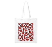Gpkgsigt Ladybugs Pattern Infinite Speckled Printing Woman Canvas Tote Bag Strong and durable for traveling, shopping, Daily One Size