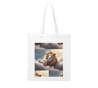 Gpkgsigt Lamb with A Lion On The Clouds Printing Woman Canvas Tote Bag Strong and durable for traveling, shopping, Daily One Size