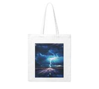 Gpkgsigt lightning in a flash Printing Woman Canvas Tote Bag Strong and durable for traveling, shopping, Daily One Size