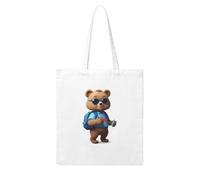 Gpkgsigt Little bear at work Printing Woman Canvas Tote Bag Strong and durable for traveling, shopping, Daily One Size