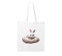 Gpkgsigt Little rabbit sleeping on the stars Printing Woman Canvas Tote Bag Strong and durable for traveling, shopping, Daily One Size