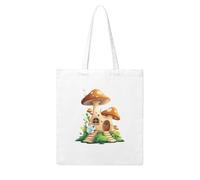 Gpkgsigt Little snail in the mushroom house Printing Woman Canvas Tote Bag Strong and durable for traveling, shopping, Daily One Size