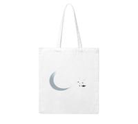 Gpkgsigt Little white rabbit says goodnight Printing Woman Canvas Tote Bag Strong and durable for traveling, shopping, Daily One Size