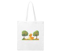 Gpkgsigt Little yellow duck under the pear tree Printing Woman Canvas Tote Bag Strong and durable for traveling, shopping, Daily One Size