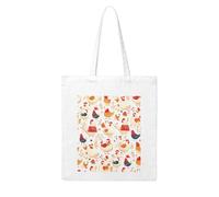 Gpkgsigt mother chicken and chicks Printing Woman Canvas Tote Bag Strong and durable for traveling, shopping, Daily One Size