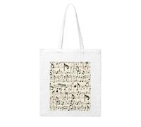 Gpkgsigt Musical Theme Music Clefs Printing Woman Canvas Tote Bag Strong and durable for traveling, shopping, Daily One Size