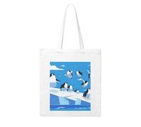 Gpkgsigt penguins on the iceberg Printing Woman Canvas Tote Bag Strong and durable for traveling, shopping, Daily One Size