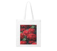 Gpkgsigt red geraniums Printing Woman Canvas Tote Bag Strong and durable for traveling, shopping, Daily One Size