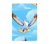 Gpkgsigt Seagulls in flight Printing Tin decorative painting 8x12in Made of tinplate, wear-resistant and durable