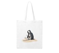 Gpkgsigt Skeleton and seagulls on the beach Printing Woman Canvas Tote Bag Strong and durable for traveling, shopping, Daily One Size