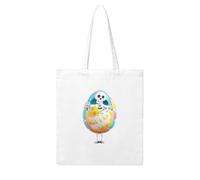 Gpkgsigt Skeleton doll in the Easter egg Printing Woman Canvas Tote Bag Strong and durable for traveling, shopping, Daily One Size