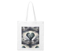 Gpkgsigt swan heart Printing Woman Canvas Tote Bag Strong and durable for traveling, shopping, Daily One Size