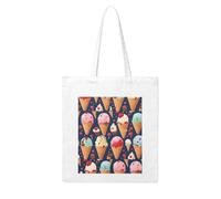 Gpkgsigt Sweet Ice Cream Printing Woman Canvas Tote Bag Strong and durable for traveling, shopping, Daily One Size
