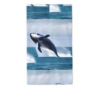 Gpkgsigt Whales at sea Printing Towel Towels 27.5x16in Skin-Friendly Absorbent Fluffy and Soft for Bathroom, Beach, Outdoors