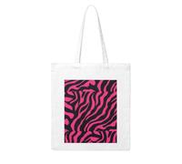 Gpkgsigt Zebra Tiger Leopard pink Printing Woman Canvas Tote Bag Strong and durable for traveling, shopping, Daily One Size