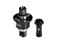 GPM 20CrMnTi Steel + Aluminium 7075 Alloy Front Differential 12/30T 0.8 Mod For Arrma 1/16 Mini Kraton 3S Speed Truck Upgrades - Black
