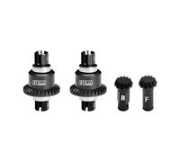 GPM 4140 CARBON STEEL + Aluminium 7075 ALLOY FRONT & REAR DIFFERENTIAL GEAR SET 12/30T For Arrma 1:18 GRANITE GROM / 1:14 TYPHON GROM / 1:16 MOJAVE GROM/QUAKE GROM/GORGON GROM - Black