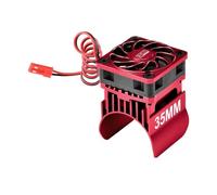 GPM Aluminium 6061-T6 Alloy Cooling Fan With 35mm Motor Heatsink For Traxxas 1:16 Mini Maxx 4WD 107154-1 / Mini XRT VXL-3S 108076-1 Monster Truck Upgrades - Red
