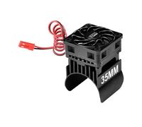 GPM Aluminium 6061-T6 Alloy Cooling Fan With 35mm Motor Heatsink For Traxxas 1:16 Mini Maxx 4WD 107154-1 / Mini XRT VXL-3S 108076-1 Monster Truck Upgrades - Black