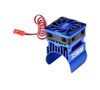 GPM Aluminium 6061-T6 Alloy Cooling Fan With 35mm Motor Heatsink For Traxxas 1:16 Mini Maxx 4WD 107154-1 / Mini XRT VXL-3S 108076-1 Monster Truck Upgrades - Blue