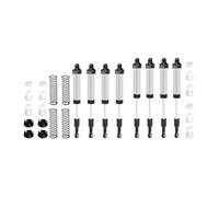 GPM Aluminium 6061-T6 Alloy Front & Rear Complete Internal Spring Shock Set 130mm And 134mm For LOSI 1/8 LMT 2.0 Grave Digger 4X4 Monster Truck-LOS04028 Upgrades - Silver