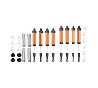 GPM Aluminium 6061-T6 Alloy Front & Rear Complete Internal Spring Shock Set 130mm And 134mm For LOSI 1/8 LMT 2.0 Grave Digger 4X4 Monster Truck-LOS04028 Upgrades - Orange