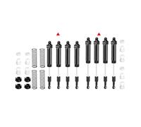 GPM Aluminium 6061-T6 Alloy Front & Rear Complete Internal Spring Shock Set 130mm And 134mm For LOSI 1/8 LMT 2.0 Grave Digger 4X4 Monster Truck-LOS04028 Upgrades - Black