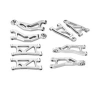 GPM Aluminium 7075 Alloy Front + Rear Upper And Lower Suspension Arms For Arrma 1/16 MOJAVE GROM DESERT TRUCK Upgrades - Silver