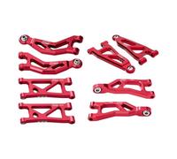 GPM Aluminium 7075 Alloy Front + Rear Upper And Lower Suspension Arms For Arrma 1/16 MOJAVE GROM DESERT TRUCK Upgrades - Red