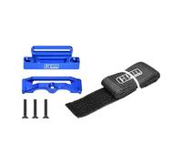 GPM Aluminium 7075-T6 Alloy Retainer Battery Hold-Down Compatible With Large-Capacity Batteries For Traxxas 1:10 Slash 2WD / Slash 4x4 VXL Short Course Truck Upgrades - Blue