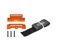 GPM Aluminium 7075-T6 Alloy Retainer Battery Hold-Down Compatible With Large-Capacity Batteries For Traxxas 1:10 Slash 2WD / Slash 4x4 VXL Short Course Truck Upgrades - Orange