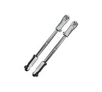 GPM Aluminium + Stainless Steel Adjustable Front Steering Tie Rod For Arrma 1:5 KRATON 8S BLX/OUTCAST 8S BLX/KRATON EXB Roller - 2Pc Set Silver