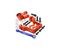 GPM For Traxxas 1/10 Maxx 4WD Monster Truck Upgrade Parts Aluminium Servo Mount + Stainless Steel Tie Rod + 25T Aluminium Servo Horn - 16Pc Set Orange