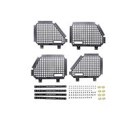 GPM R/C Scale Accessories : Front Side Folding Window Guards For Traxxas TRX-4 Land Rover Defender D90 D110-88Pc Set Black