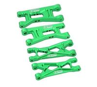 GPM Racing 7075 Alloy Front & Rear Lower Arms Aluminium Upgrade Combo for LOSI 1:24 Micro-B 2WD Buggy RTR-LOS00007 / 1:28 Micro-T 2S 2WD RTR Stadium Truck-LOS-1392 Upgrades - Green