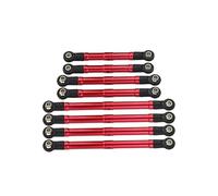 GPM Racing Aluminium 6061-T6 Adjustable Tie Rods Linkage For Traxxas 1:18 TRX4M Ford Bronco Crawler 97074-1 / TRX4M Land Rover Defender 97054-1 Upgrades - Red