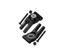 GPM Racing Aluminium 7075 Rear Hub (Larger Inner Bearings) For Arrma 1:10 GORGON/SENTON/VORTEKS/SENTON V3 / BIG ROCK/BIG ROCK V3 / GRANITE/GRANITE V3 / VORTEKS / 1:8 TYPHON Upgrade Parts - Black