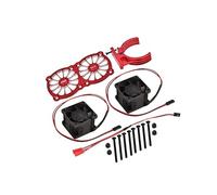 GPM RACING Aluminium 7075-T6 Motor Heatsink With Dual Cooling Fan And Adjustable Mount For 1:5 Arrma KRATON 8S BLX/OUTCAST 8S BLX/Traxxas X MAXX 6S / X MAXX 8S / 1:7 XO-01 - Red