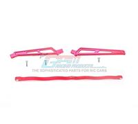 GPM Racing Arrma Talion 6S BLX (ARA106048) Aluminum Center Brace Bar + Chassis Brace - 3Pc Set Red