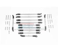 GPM RACING For Traxxas TRX-6 Merc-Benz G63 (88096-4) Aluminium Adjustable Upper & Lower Suspension Links - 11Pc Set Silver