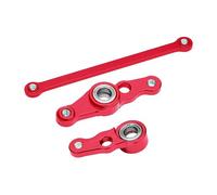 GPM Racing Tamiya DF01 / TA01 / TA02 / M1025 Aluminum Steering Assembly with Bearings - 1 Set Red