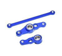 GPM RACING Tamiya DF01 / TA01 / TA02 / M1025 Upgrade Parts Aluminium Steering Assembly With Bearings - 1 Set Blue