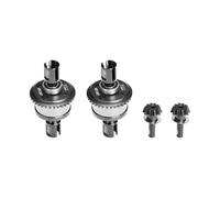 GPM Steel+Aluminium Front and Rear Complete Differential Set For Arrma 1:8 KRATON 6S V6 / NOTORIOUS V6 / OUTCAST/TALION / 1:7 MOJAVE EXB/FIRETEAM/BIG ROCK 6S Upgrades - Silver