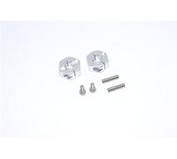 GPM Tamiya DT-03 Upgrade Parts Aluminium Rear Wheel Hex Adapter - 2Pcs Set Silver