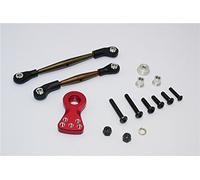 GPM Tamiya Lunch Box Upgrade Parts Spring Steel Modified Anti-Thread Steering Tie Rod With Servo Horn - 1 Set Red