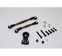 GPM Tamiya Lunch Box Upgrade Parts Spring Steel Modified Anti-Thread Steering Tie Rod With Servo Horn - 1 Set Black