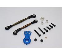 GPM Tamiya Lunch Box Upgrade Parts Spring Steel Modified Anti-Thread Steering Tie Rod With Servo Horn - 1 Set Blue